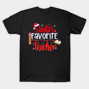 Santas Favorite Teacher T-Shirt